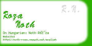 roza noth business card